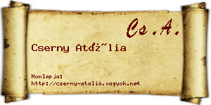 Cserny Atália névjegykártya